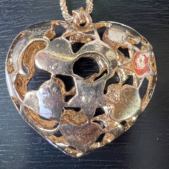 ⭐️ NWT! Stars & Moon Heart Rhinestone Necklace - Picture 7 of 7